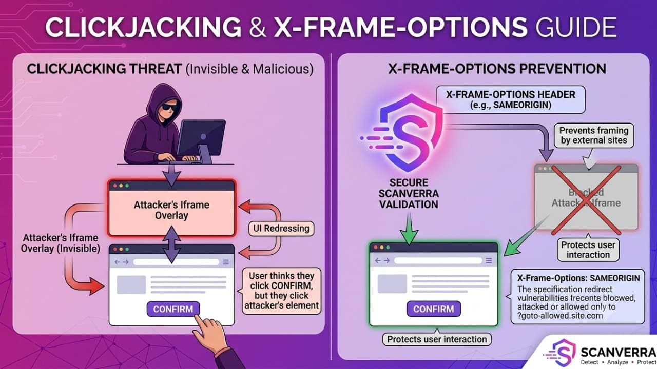 Featured image for "Clickjacking and X-Frame-Options: A Practical Guide"
